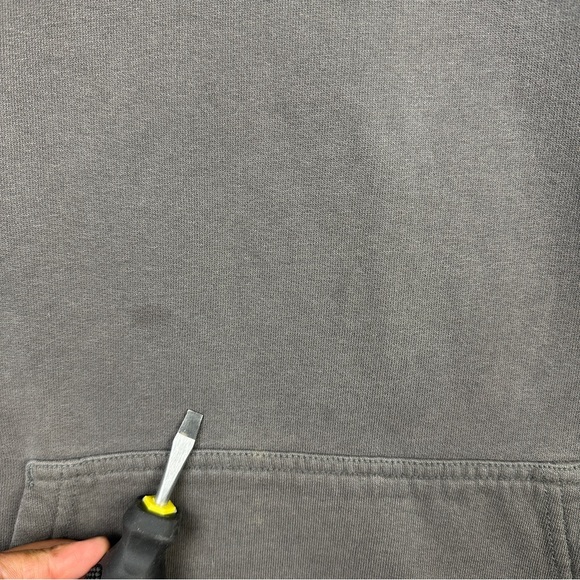 The North Face Charcoal Hoodie with Blue Logo Men’s Large - Picture 5 of 12